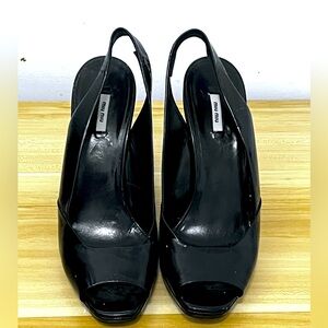 Miu Miu Black Women's Slingback Heels
